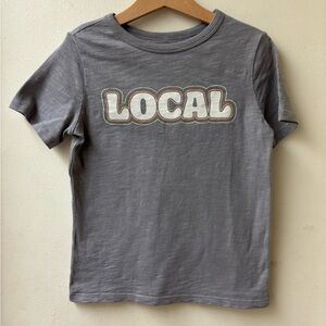 Organic Gray Kids Tee with 'Local' Print